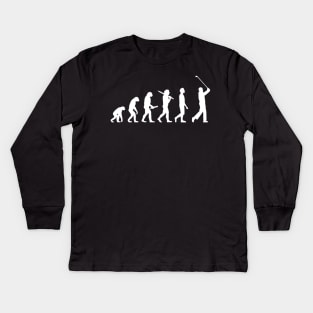 Funny Golf Evolution Gift For Golfers & Golf Players Kids Long Sleeve T-Shirt